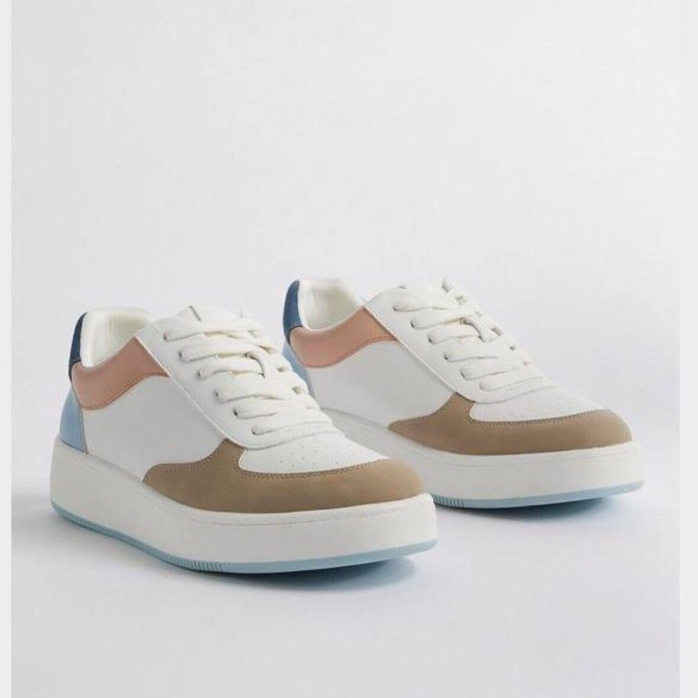 Torrid Tennis Jogger Sneaker, White Pink Blue, 10WW